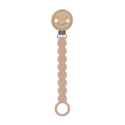Lässig                    Attache sucette Bois/Silicone Tiny Smile    Érable