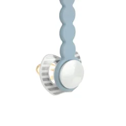 Lässig                    Attache sucette Bois/Silicone Tiny Smile    Bleu Poudré