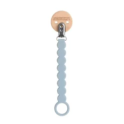 Lässig Attache sucette Bois/Silicone Tiny Smile Bleu Poudré