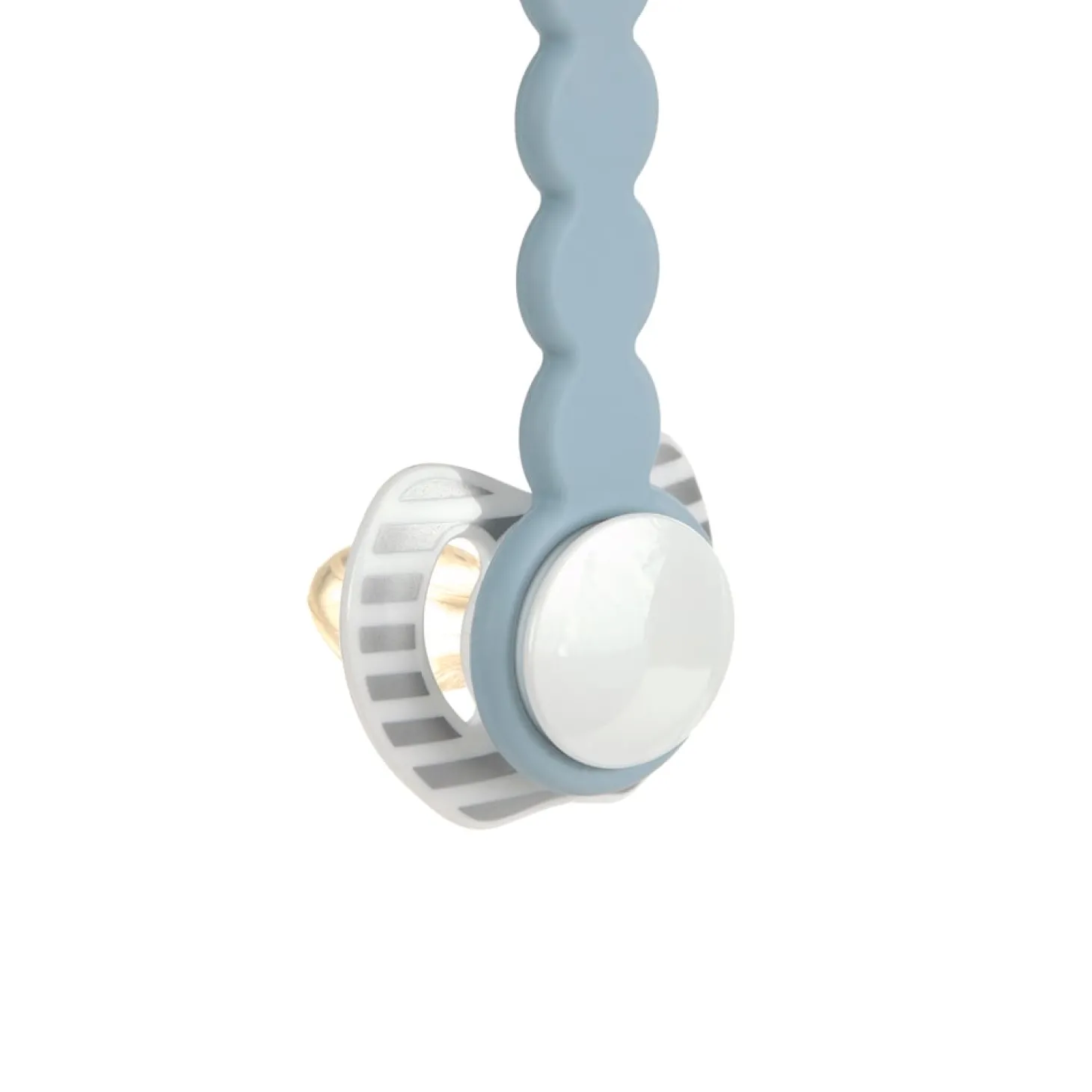 Lässig Attache sucette Bois/Silicone Tiny Smile Bleu Poudré