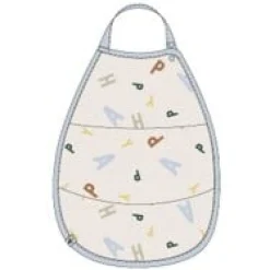 Lässig                    Bavoir Medium Drop av. poche Happy Fruits    Bleu Clair