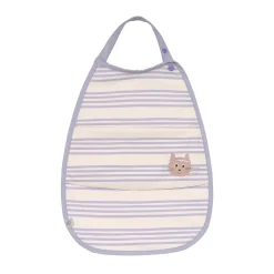 Lässig                    Bavoir Medium Drop av. poche Tiny Team Chat    Lilac            6-24 mois