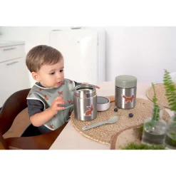 Lässig                    2 bavoirs avec poche Little Forest Renard    6-24 mois
