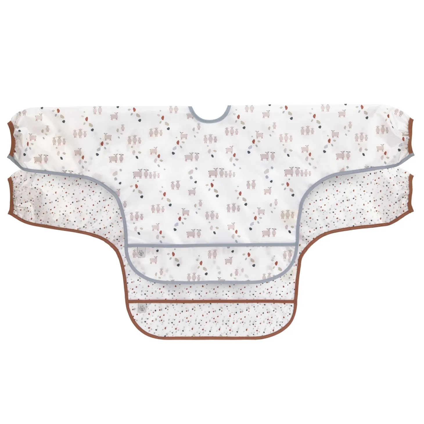 Lässig 2 bavoirs manches longues avec poche Tiny farmer Mouton 6-24 mois
