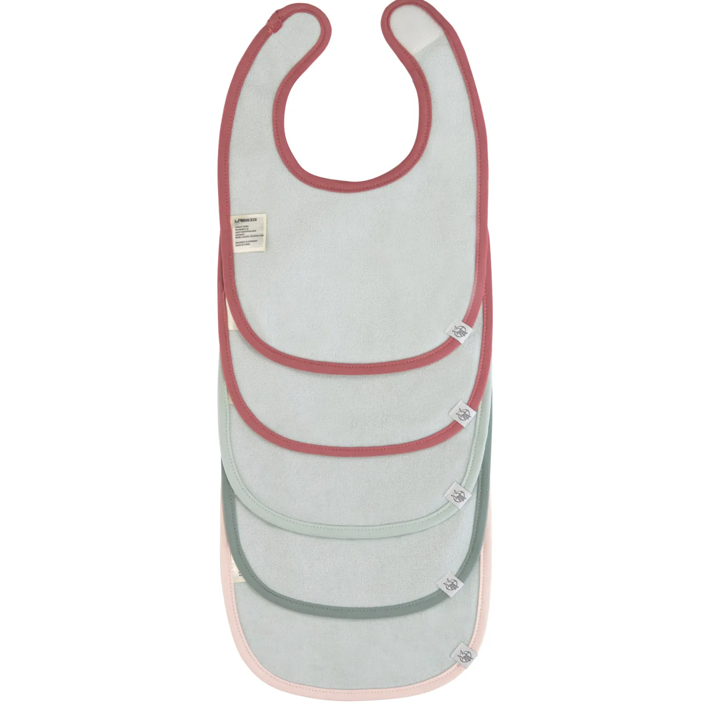 Lässig 5 bavoirs éponge Graden Explorer Rose/Bordeaux/Kaki