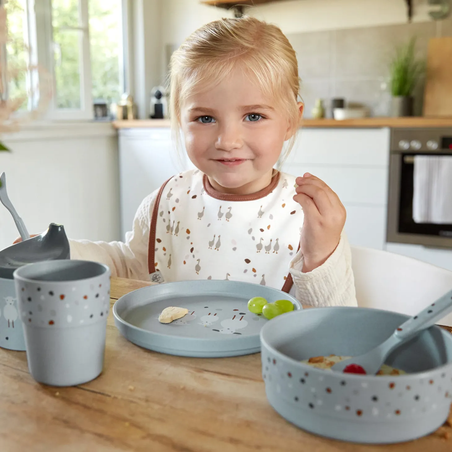 Lässig 5 bavoirs éponge Tiny Farmer Oie 3-18 mois