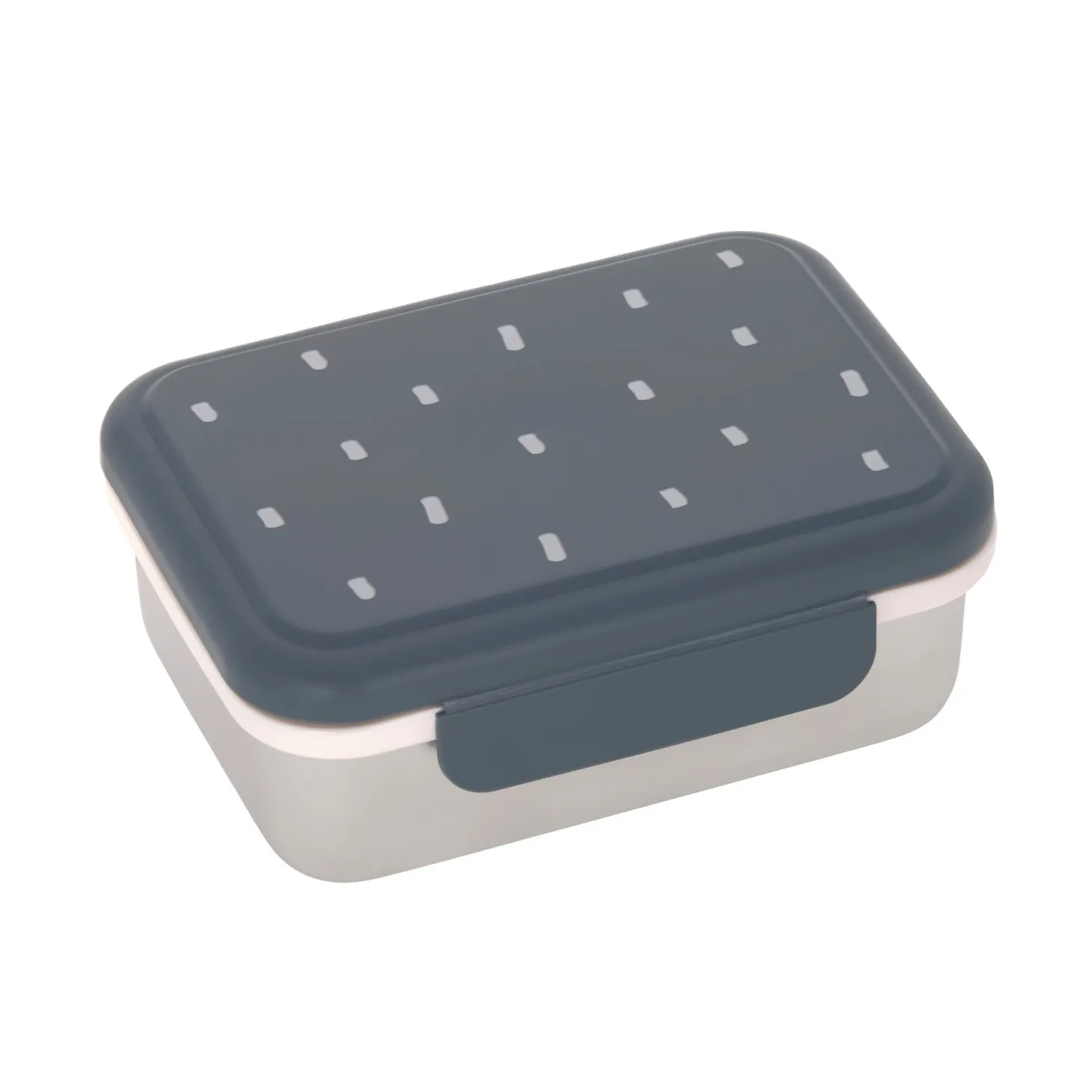 Lässig Boîte à goûter / Lunch box inox Happy Prints Bleu nuit 3 ans