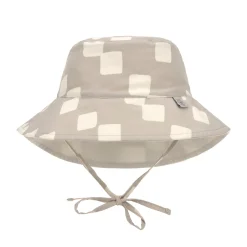 Lässig                    Chapeau anti-UV Motif damier    Stone/sel marin
