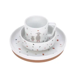 Lässig Coffret repas en porcelaine Tiny Farmer Blanc
