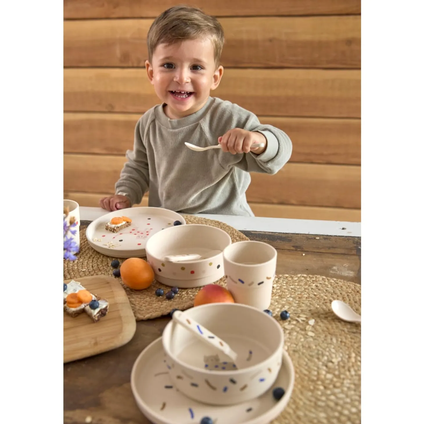 Lässig Coffret repas Little Mateys Bleu Royal