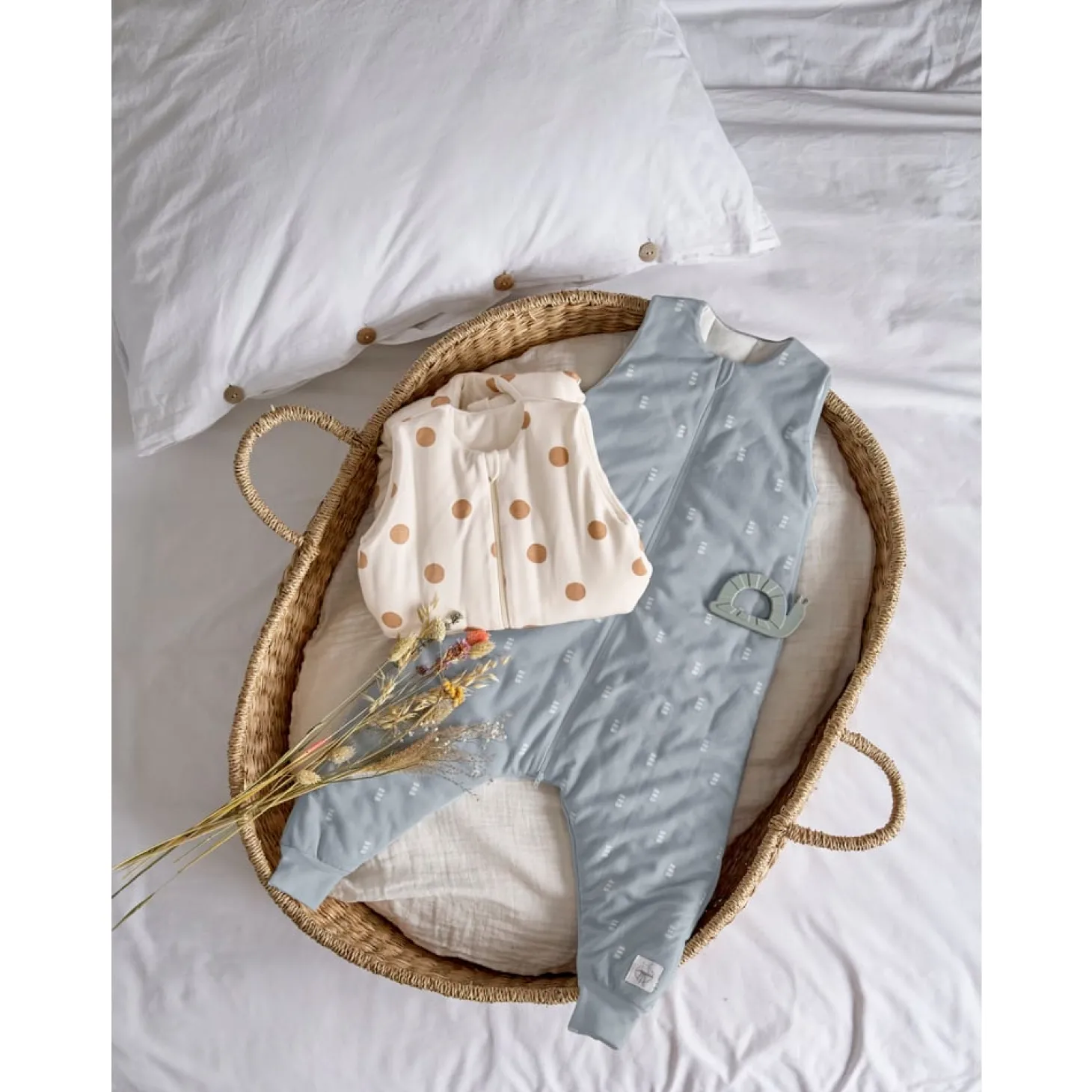 Lässig Combinaison pour dormir Blocks Bleu clair 80 cm