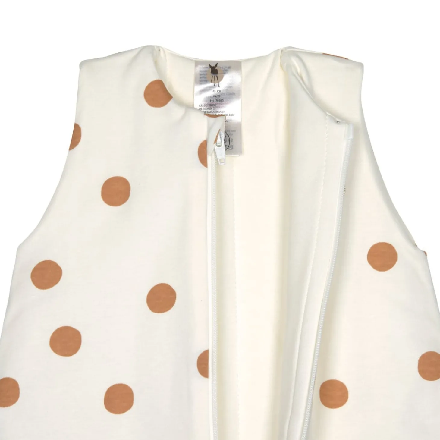 Lässig Combinaison pour dormir Big Dots Blanc cassé 80 cm