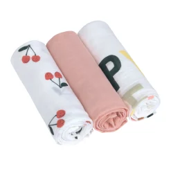 Lässig                    Lange divinement doux 3 pcs Happy Fruits    Cerise Rose