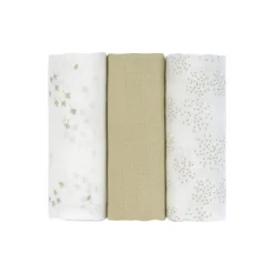 Lässig                    Lange mousseline M Feuille    Olive/blanc cassé            M