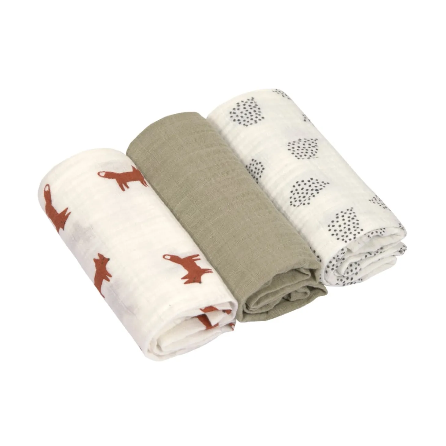 Lässig Lange mousseline M Little Forest Renard 60x60 cm