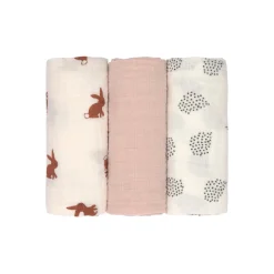 Lässig Lange mousseline M Little Forest Lapin 60x60 cm
