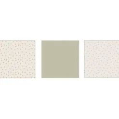 Lässig                    Lange mousseline 3 pcs Happy Fruits    Kaki Clair