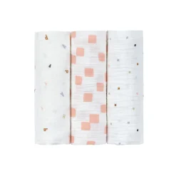 Lässig                    Lange mousseline 3 pcs Happy Fruits    Rose