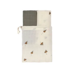 Lässig 2 langes mousseline Taupe 80x80 cm