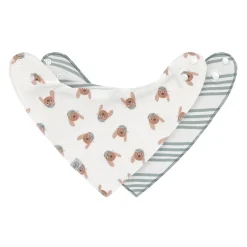 Lässig                    Lot de 2 bandanas avec col bénitier Tiny Team Chien    Vert            0 - 24 mois