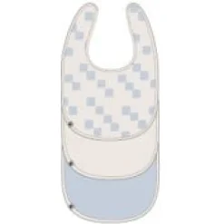 Lässig                    Lot de 3 bavoirs naissance coton bio Happy Fruits    Bleu Clair