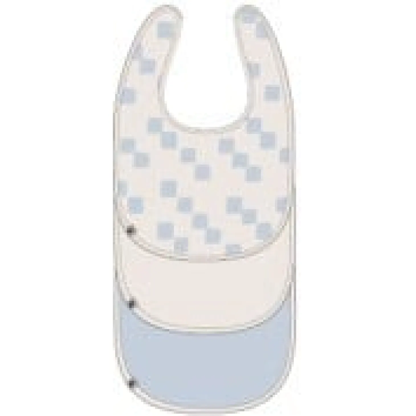 Lässig Lot de 3 bavoirs naissance coton bio Happy Fruits Bleu Clair