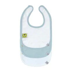 Lässig                    Lot de 3 bavoirs naissance    Floral Bleu