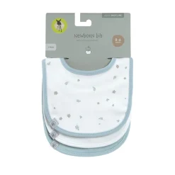 Lässig                    Lot de 3 bavoirs naissance    Floral Bleu