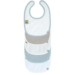 Lässig                    Lot de 5 bavoirs éponge    Floral Bleu