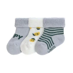 Lässig                    Lot de 3 chaussettes Terry    Gris