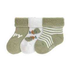 Lässig                    Lot de 3 chaussettes Terry Poire    Kaki Clair