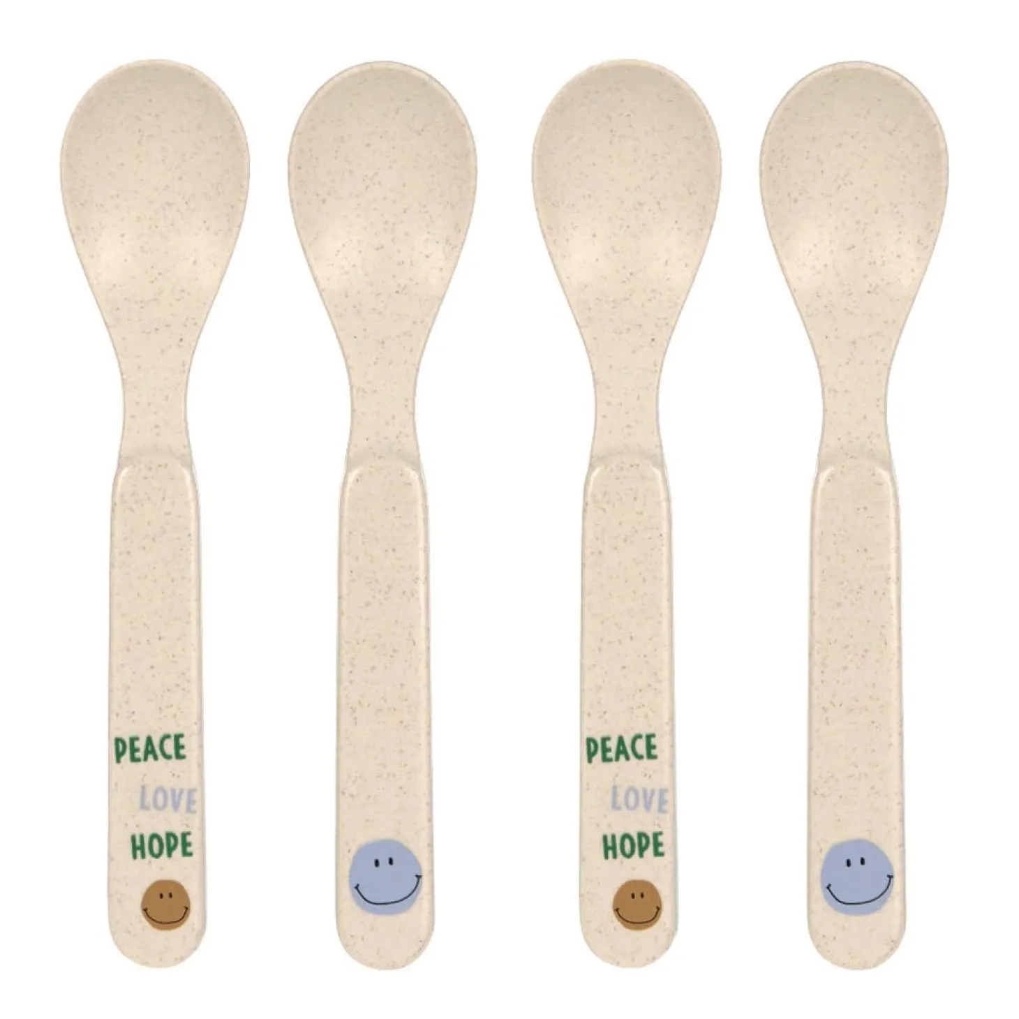 Lässig Lot de 4 cuillères Bleu Ciel