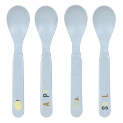 Lässig                    Lot de 4 cuillères Happy Fruits    Bleu