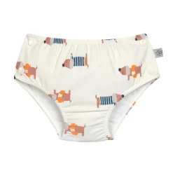 Lässig                    Maillot de bain anti-fuite Beach Chien    Orange/ocean vert            7 - 12 mois