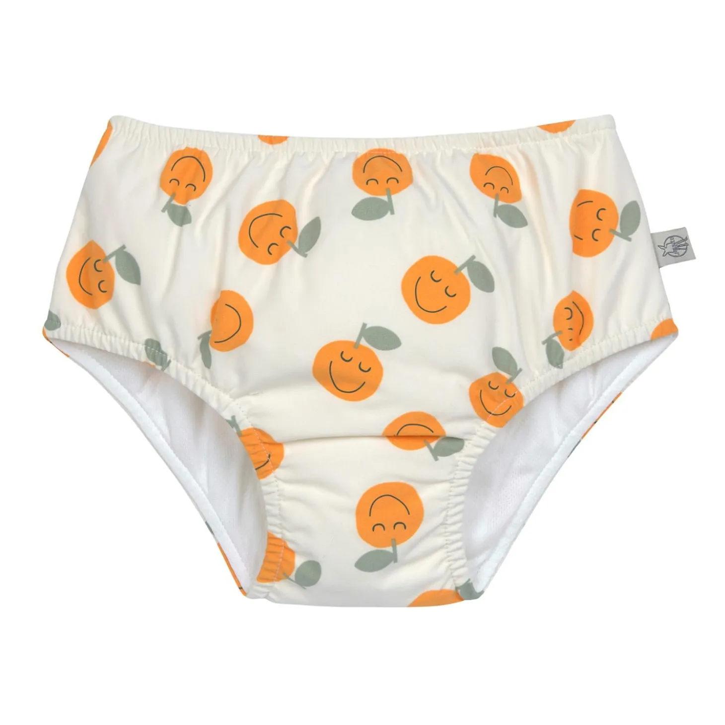 Lässig Maillot de bain couche Sel marin Blanc/Orange