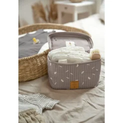 Lässig                    Panier nurserie nomade Blocks    taupe