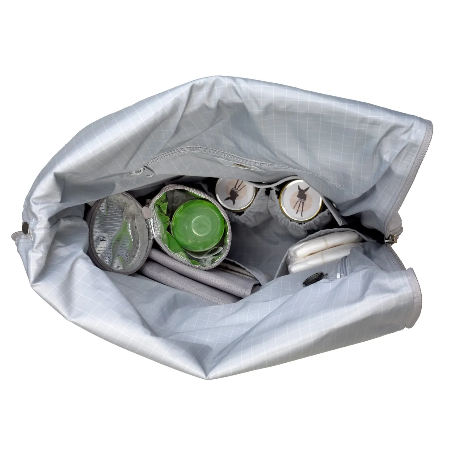 Lässig Sac à dos à langer Rolltop Green Label Gris