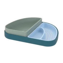 Lässig                    Set de vaisselle en silicone 3 pcs Tiny Team Chien    Vert