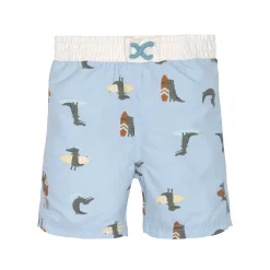 Lässig                    Short de bain Crocodile    Bleu ciel
