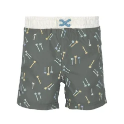 Lässig                    Short de bain    Palmiers Olive Foncé