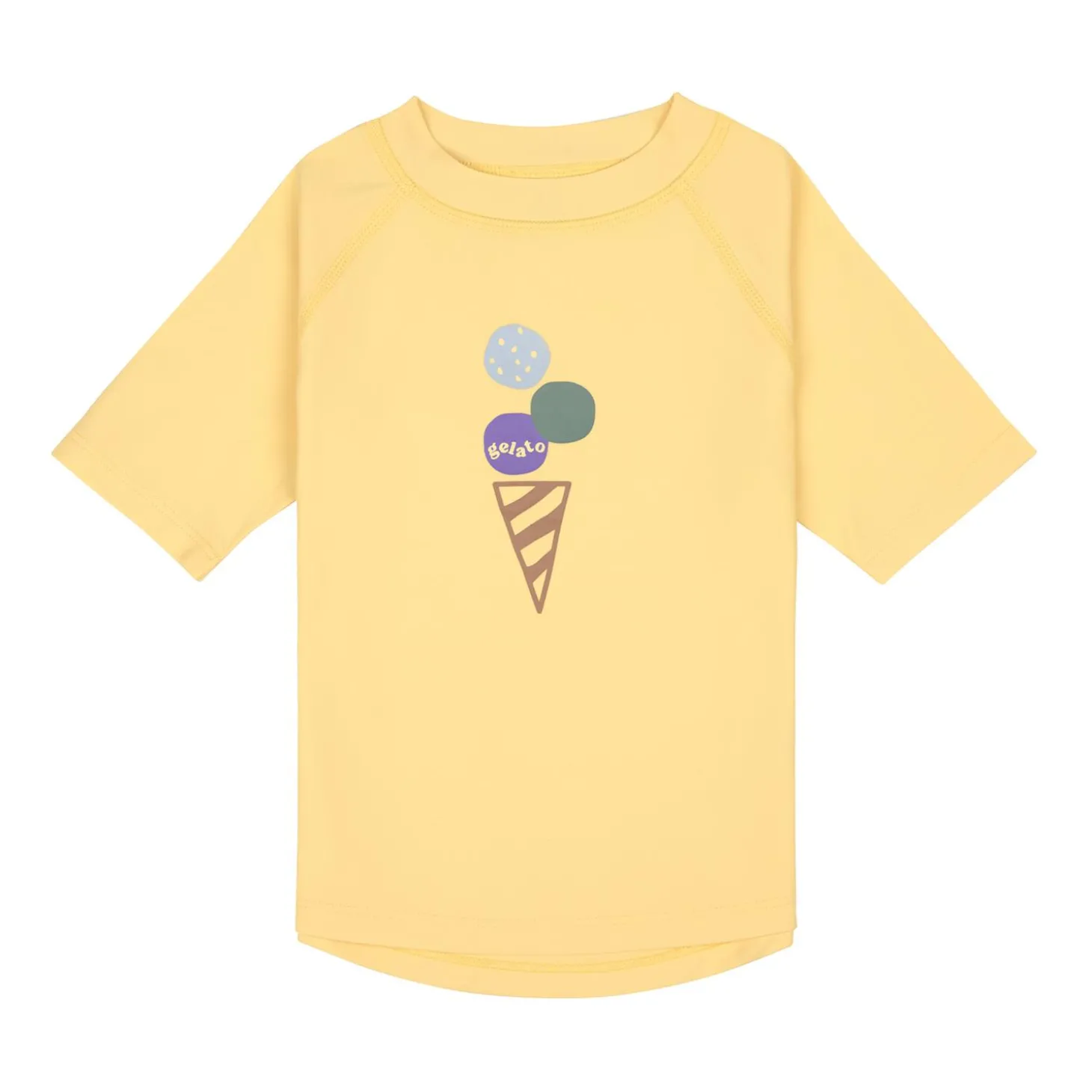 Lässig T-shirt anti-UV manches courtes Ice Cream Jaune pâle