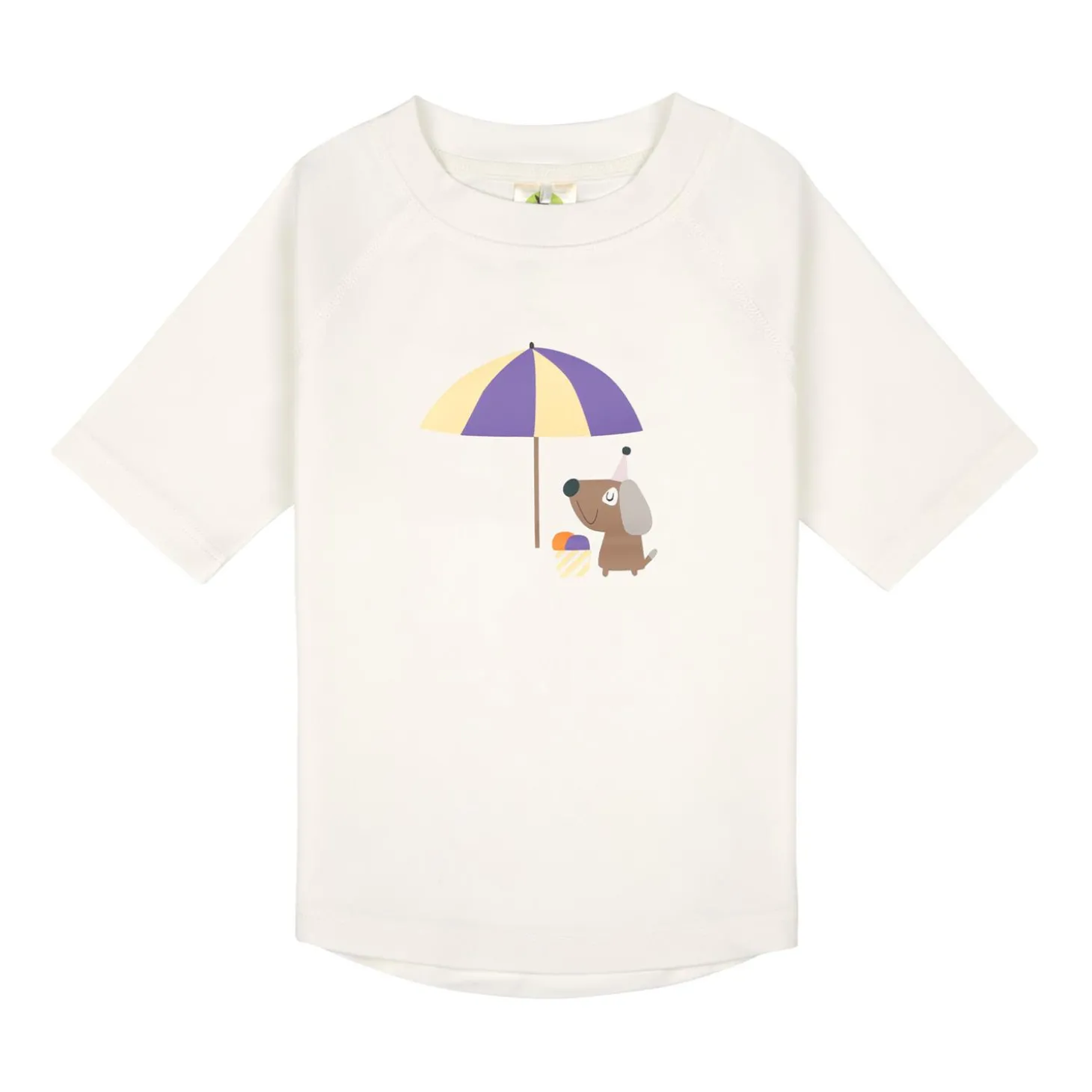 Lässig T-shirt anti-UV manches courtes Ice Cream/Chien Sel marin