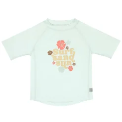 Lässig                    T-shirt anti-UV manches courtes Fleurs    Vert écume