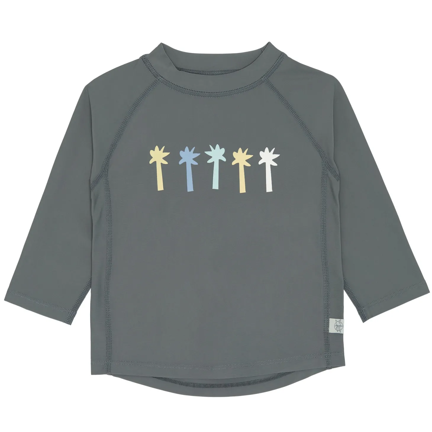 Lässig T-shirt anti-UV manches longues Palmiers Olive foncé 19-24 mois