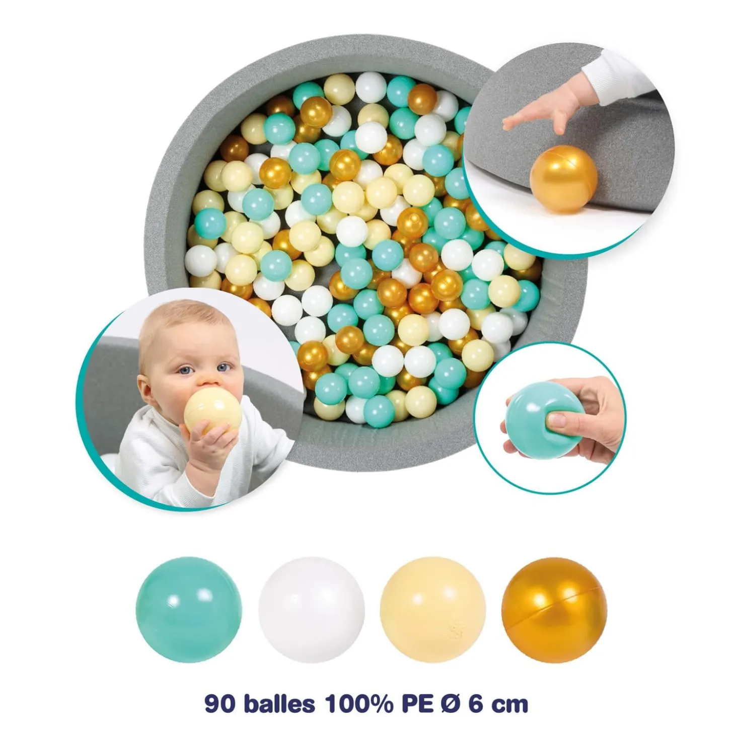 Ludi 90 Balles de jeu Multicolore