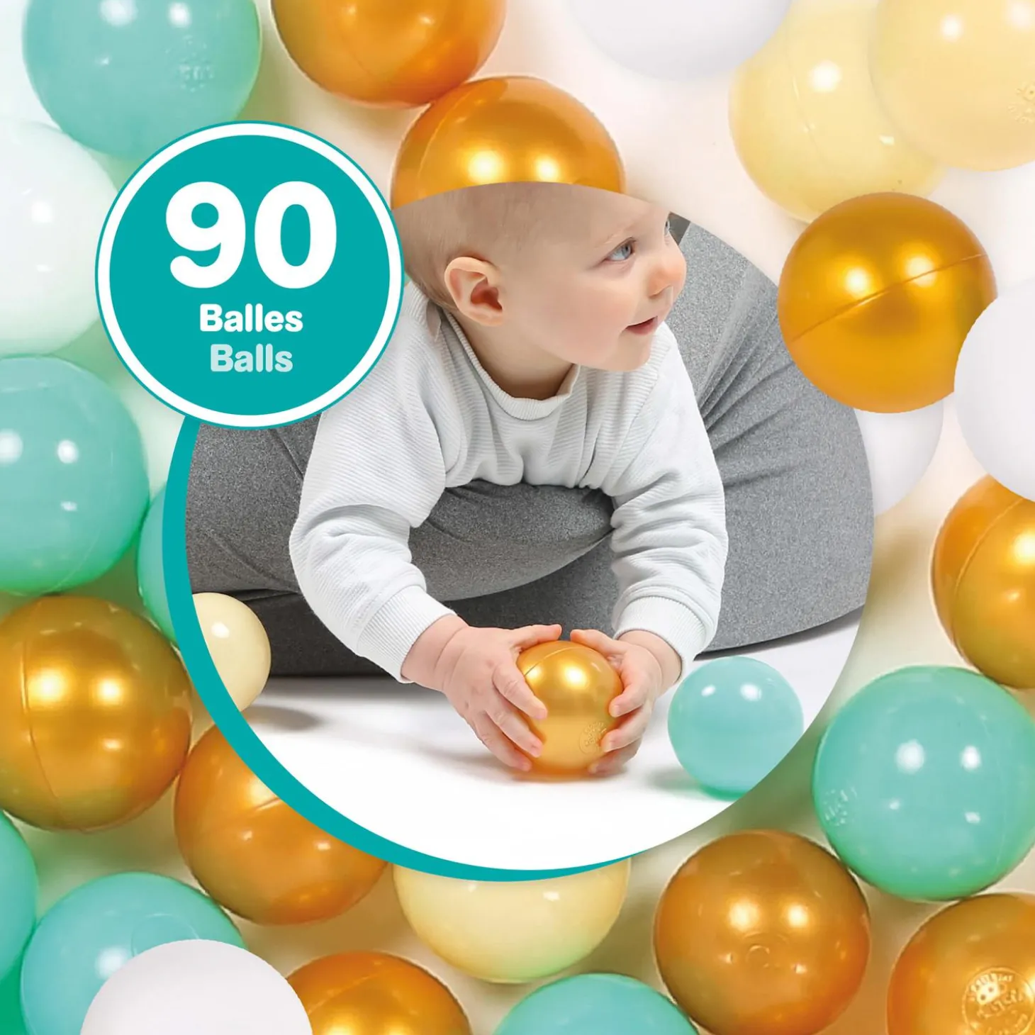 Ludi 90 Balles de jeu Multicolore