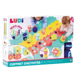 Ludi Coffret d'activites tapis, quilles, formes Multicolore 10 mois