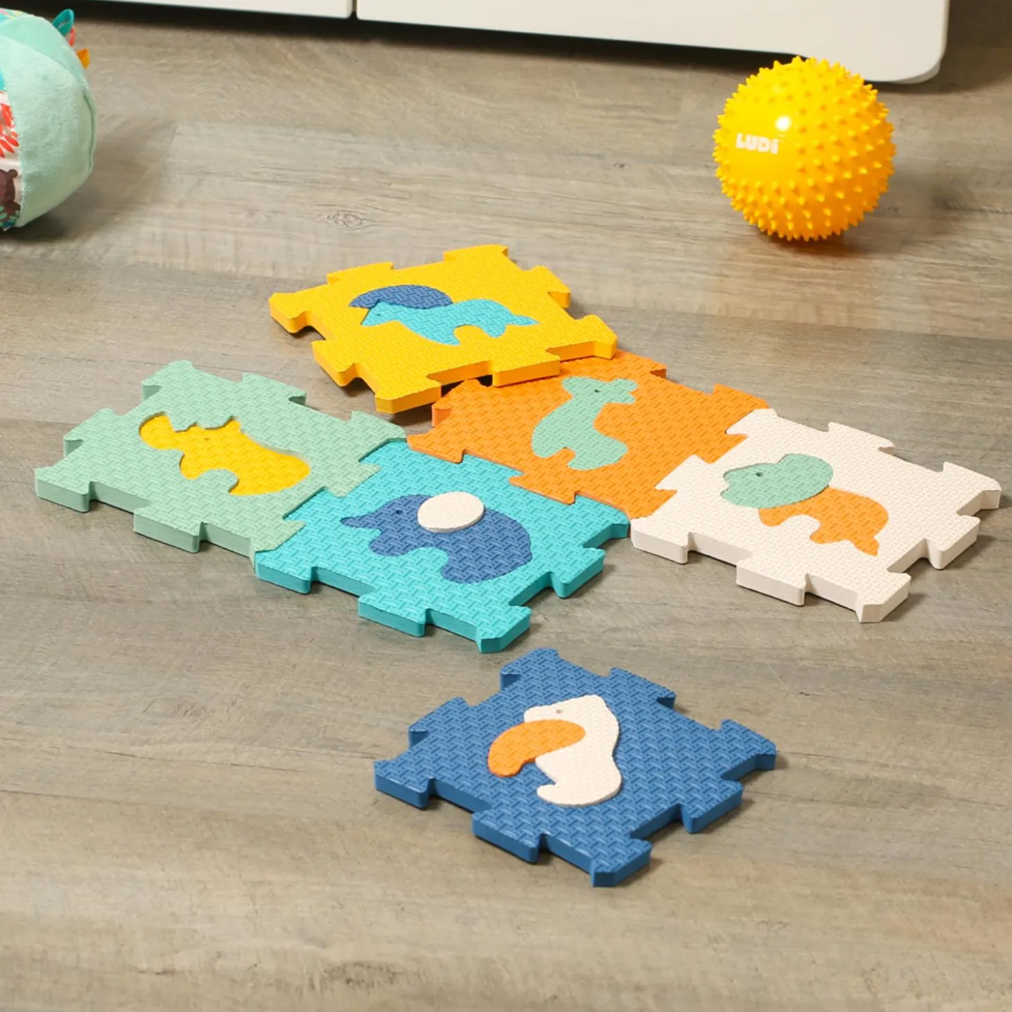 Ludi Dalles en mousse Animaux Multiolore