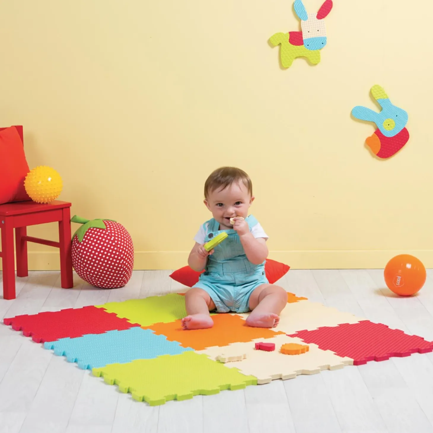 Ludi Dalles en mousse unies Multicolore
