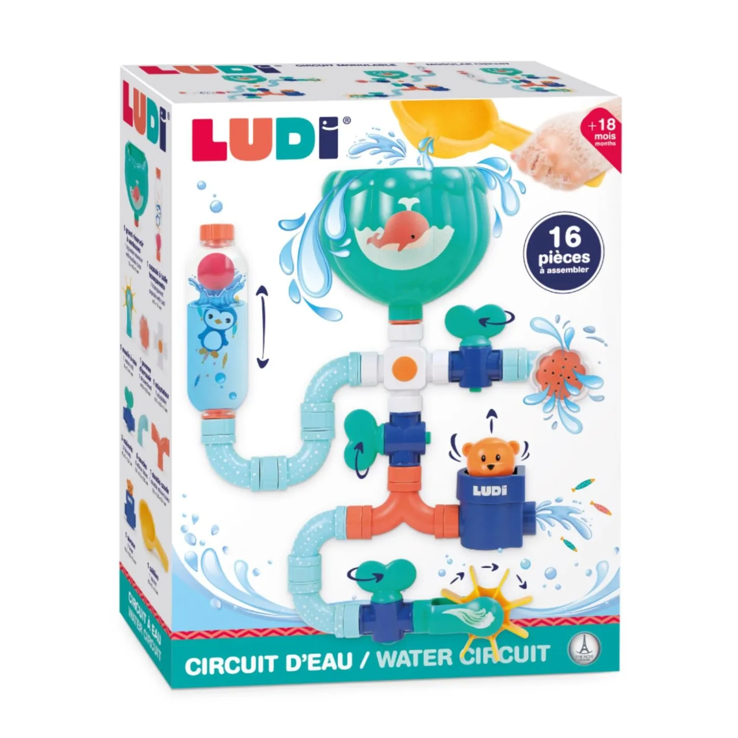 Ludi Grand circuit d'eau Multicolore